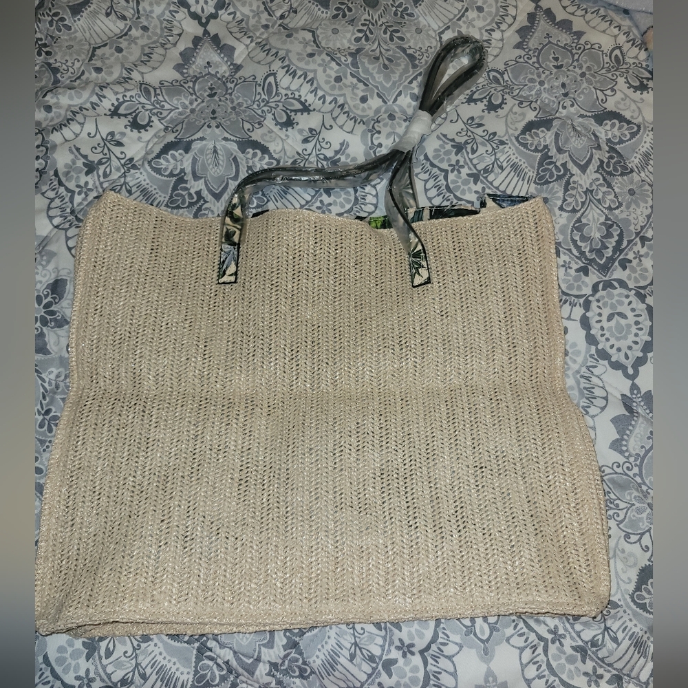 Victoria’s Secret Woven Tropical Beach Bag Limited Edition New With Tags - Picture 2 of 6